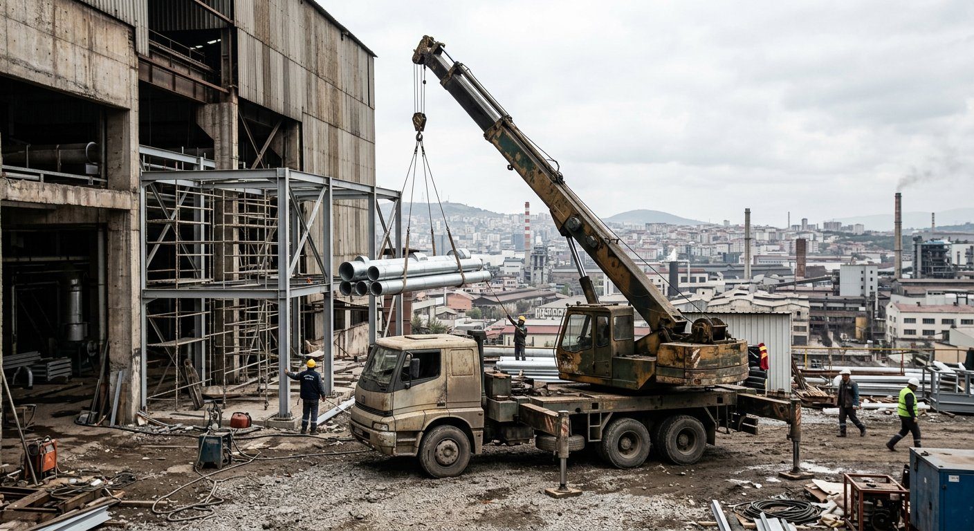 Fabrika tesisatı için platform erişimi